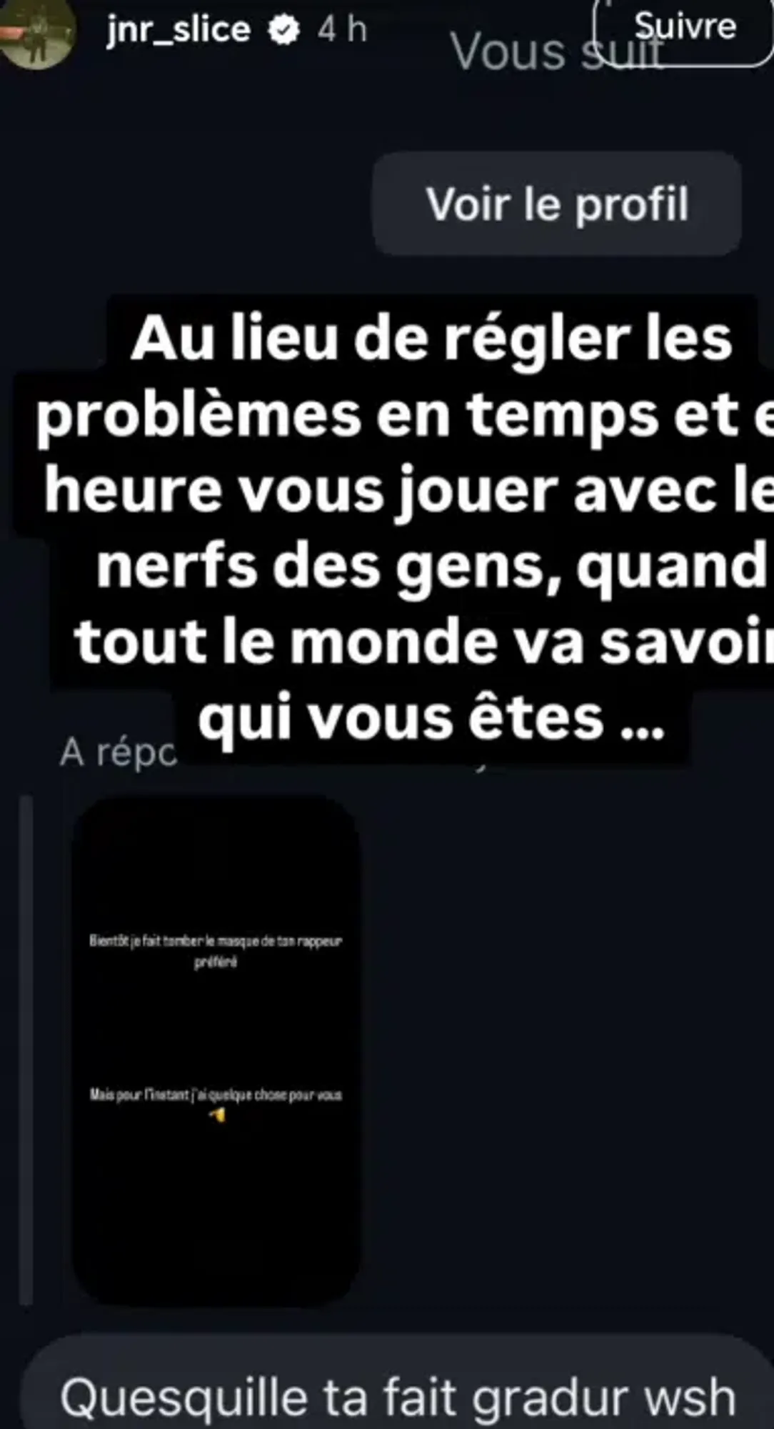 Conflit dans le rap français : JNR Slice dénonce les agissements de Gradur