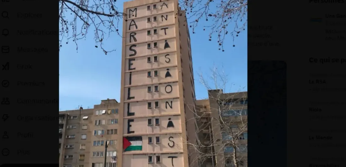 Marseille efface le tag géant « Marseille antisioniste » : Une opération de nettoyage symbolique