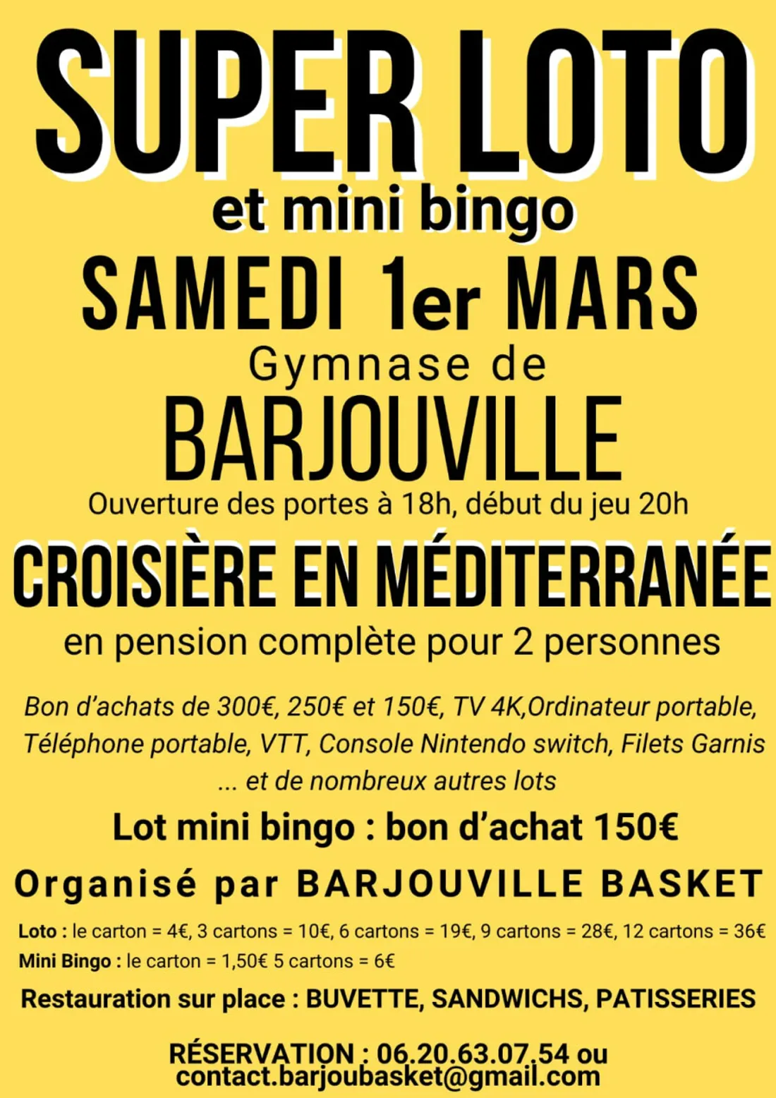 BARJOUVILLE - Loto de Barjouville Basket