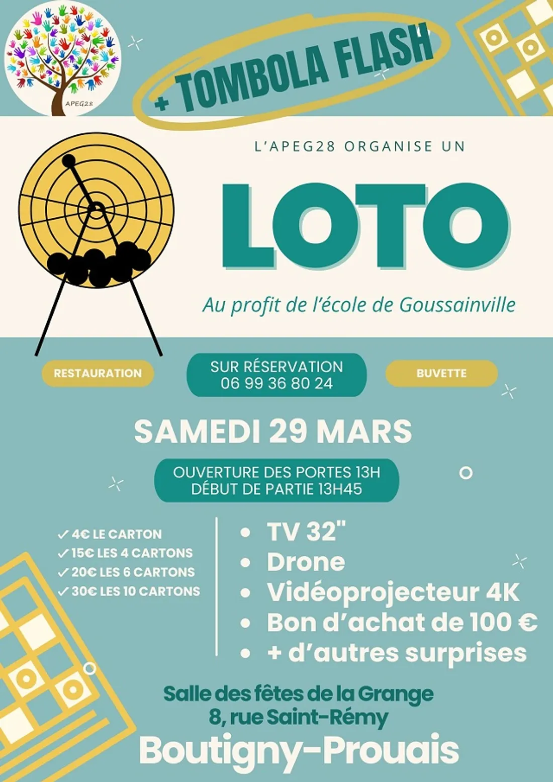 BOUTIGNY-PROUAIS - Loto au profit de l'école de Goussainville