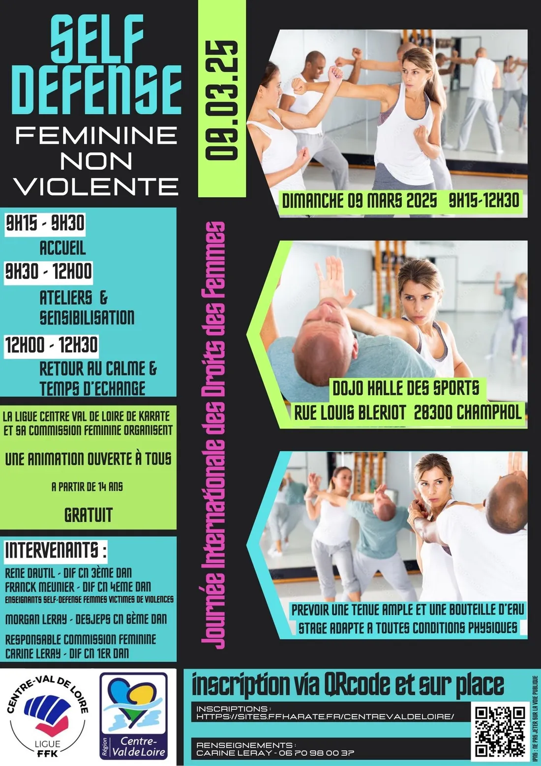 CHAMPHOL - Stage : Sensibilisation self défense féminine