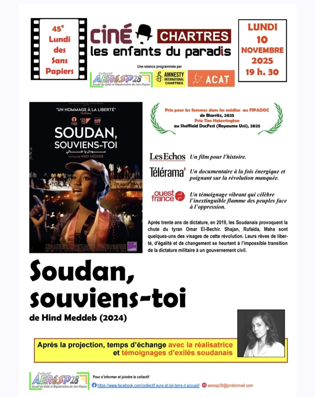CHARTRES - 45e lundi des sans papiers : Soudan, souviens-toi