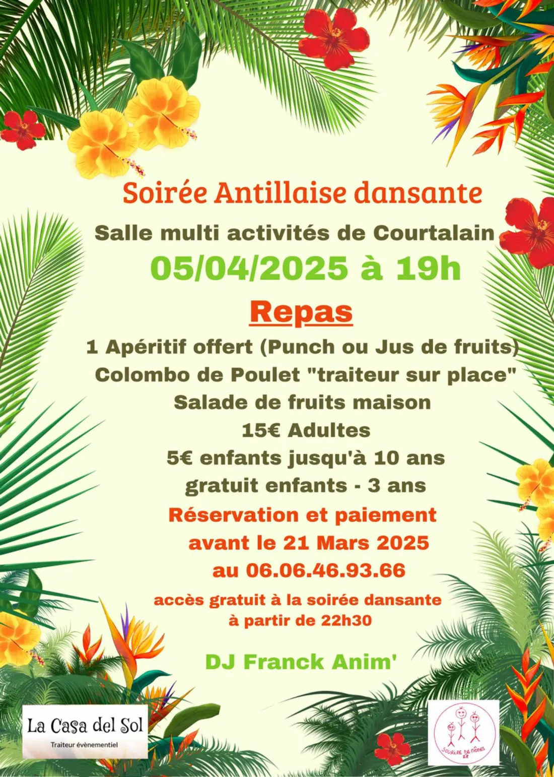 COURTALAIN - Soirée Antillaise Dansante