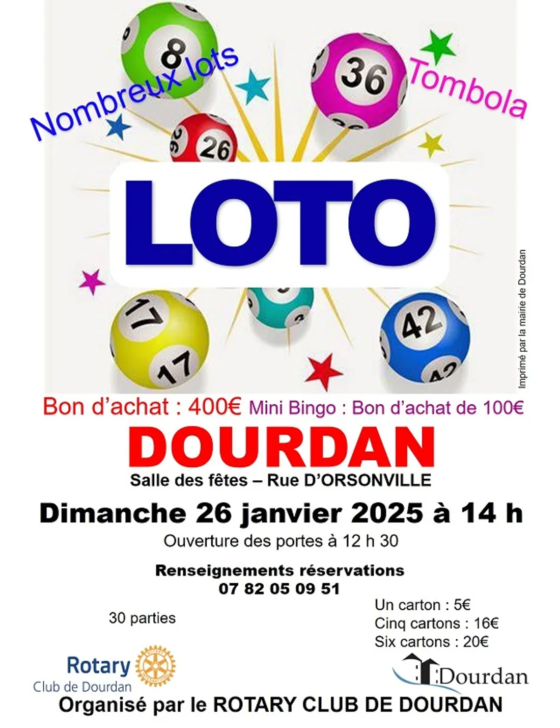 DOURDAN (91) - Loto du Rotary Club