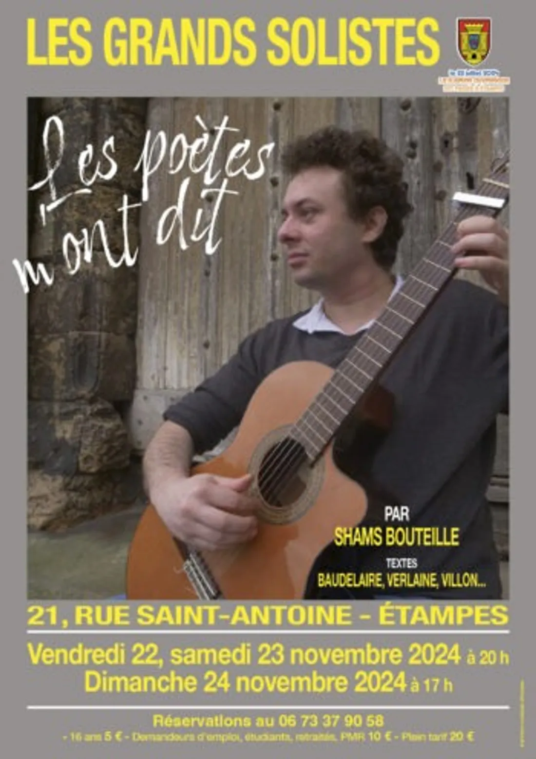 ÉTAMPES (91) - Spectacle : Les poètes m'ont dit