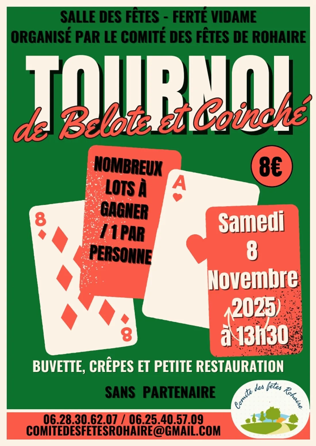 LA FERTÉ-VIDAME - Tournoi de belote du comité des fêtes de Rohaire
