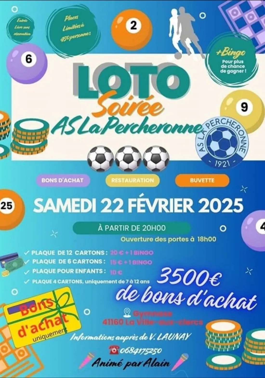 LA VILLE-AUX-CLERCS (41) - Loto de l'AS Percheronne