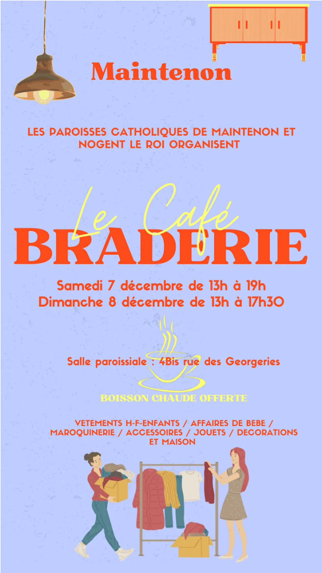 MAINTENON - Le Café braderie des paroisses