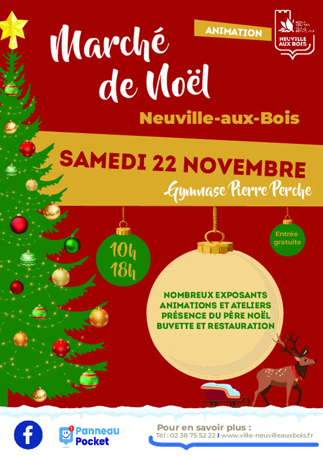 NEUVILLE-AUX-BOIS (45) - Marché de Noël