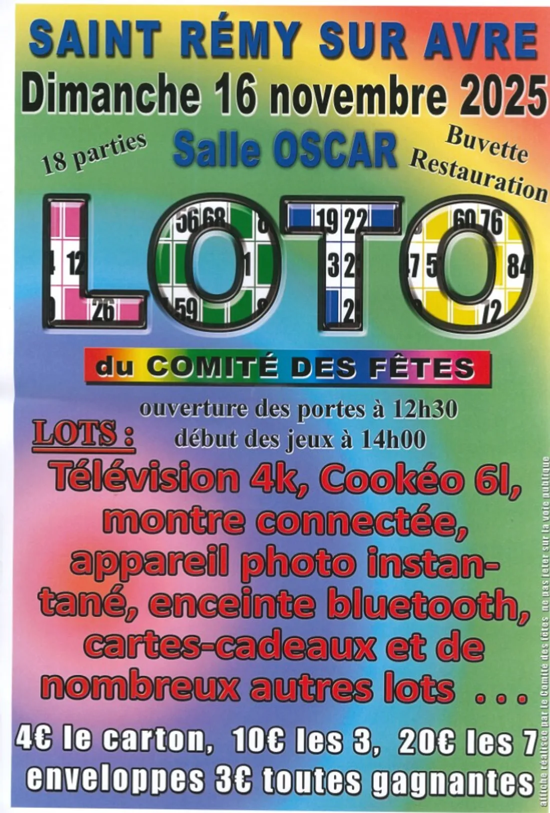 SAINT-RÉMY-SUR-AVRE - Loto du comité des fêtes