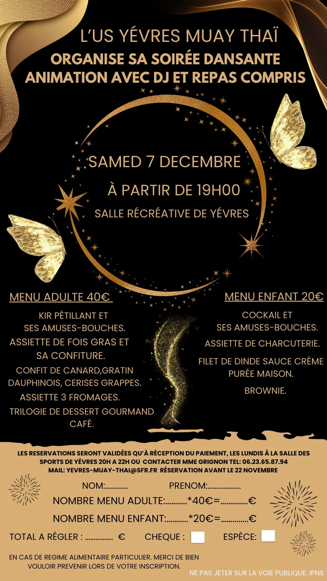 YÈVRES - Soirée dansante de l'US Yèvres Muay Thaï