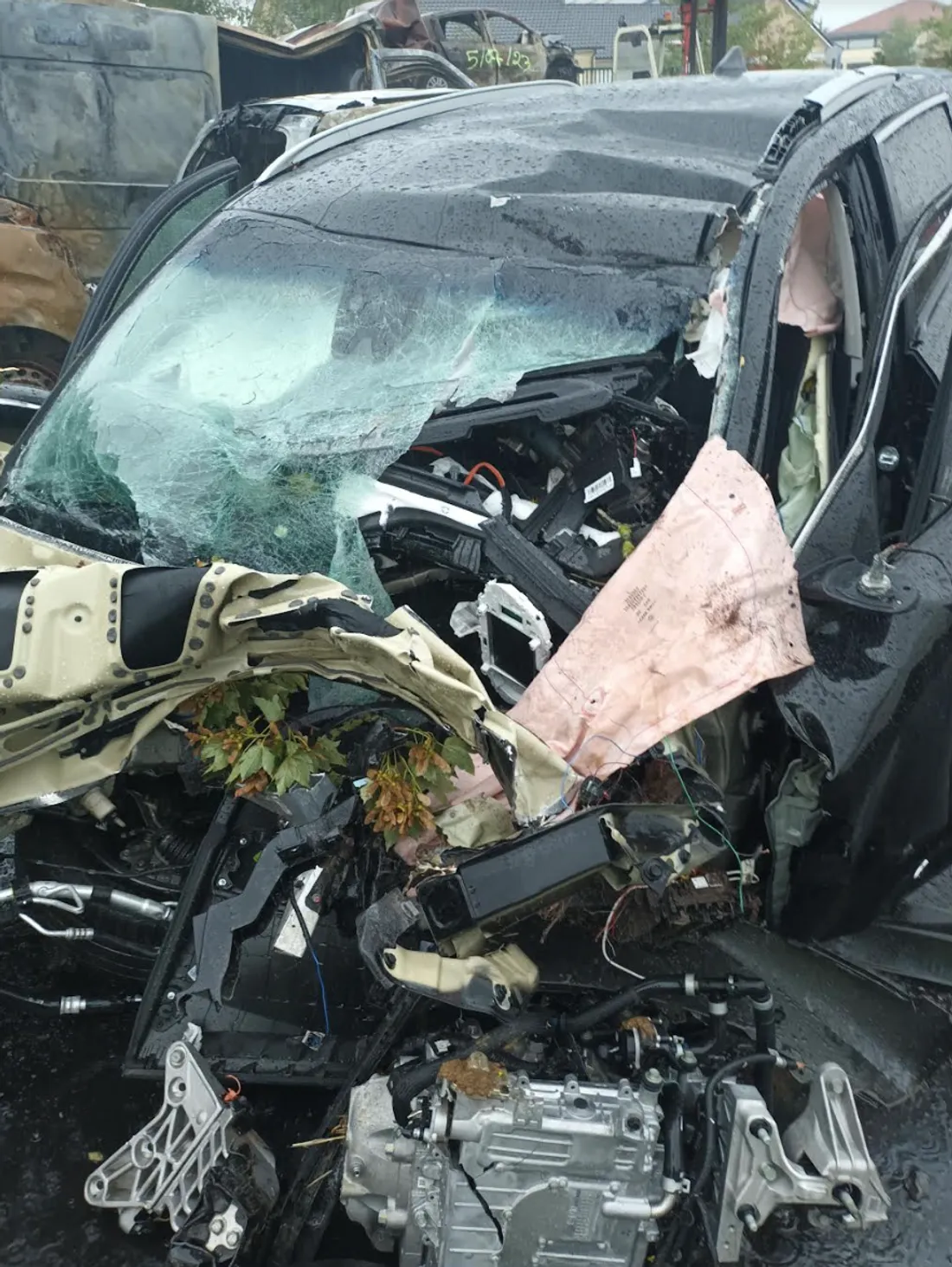 Les dégâts sur le véhicule concerné par l'accident 