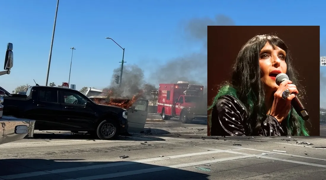 Le véhicule accidenté de Jeanne Mas