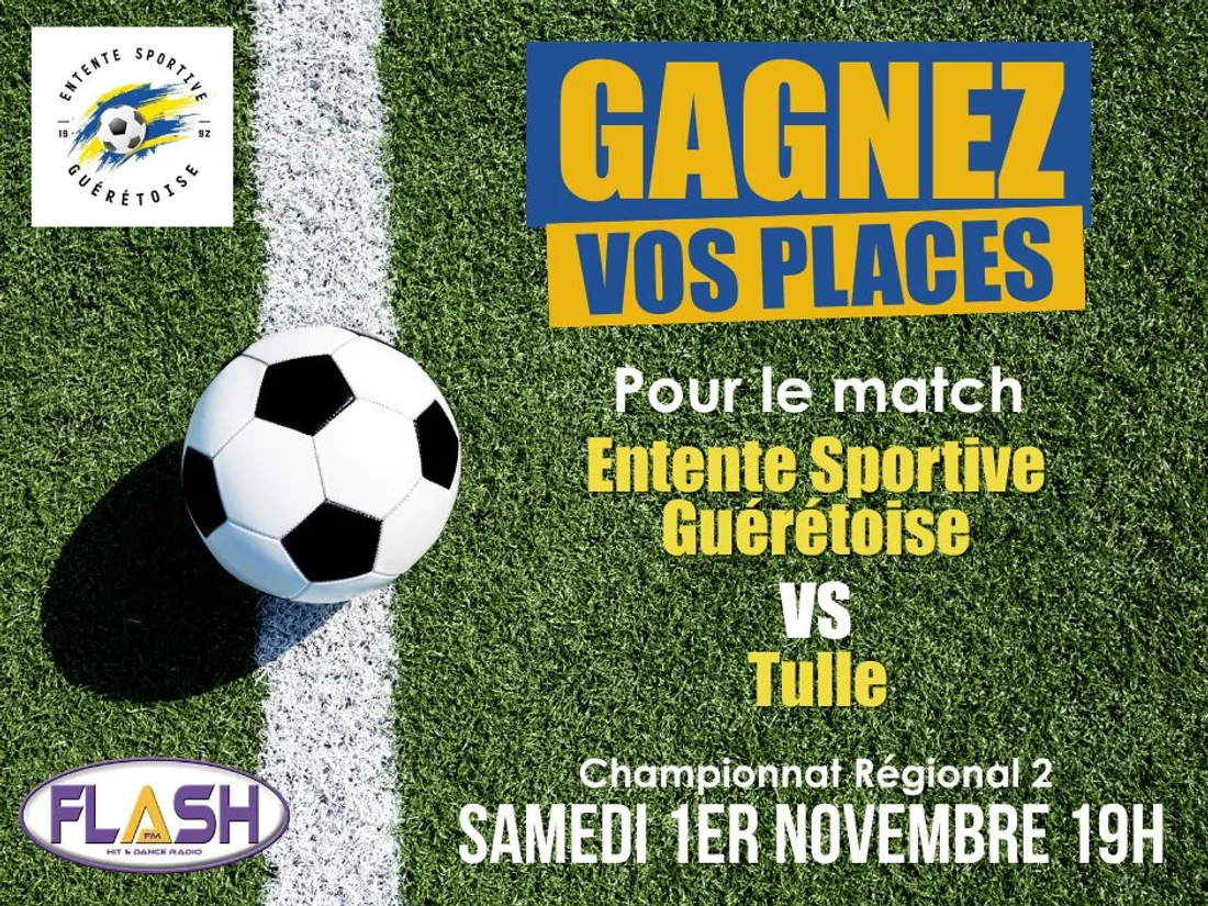 Gagnez vos places pour l'Entente Sportive Guérétoise contre Tulle avec Flash FM