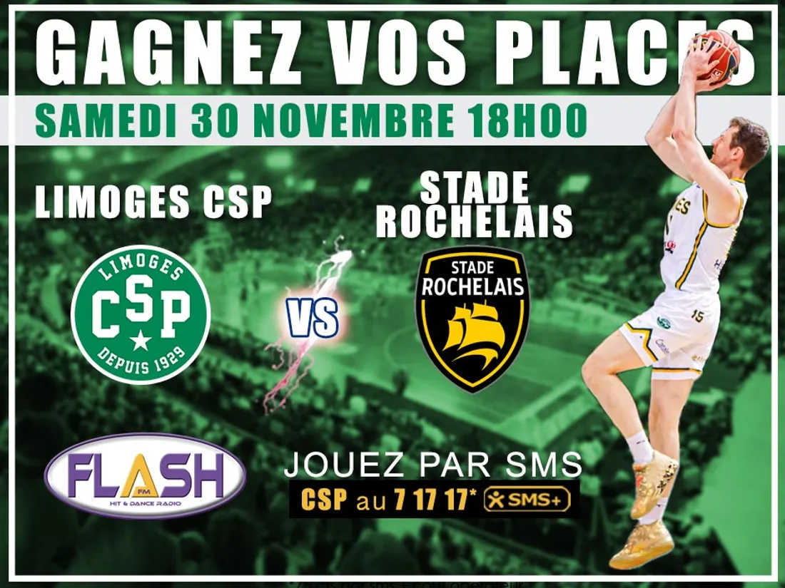 Gagnez vos places sur Flash FM pour le match du Limoges CSP face au Stade Rochelais