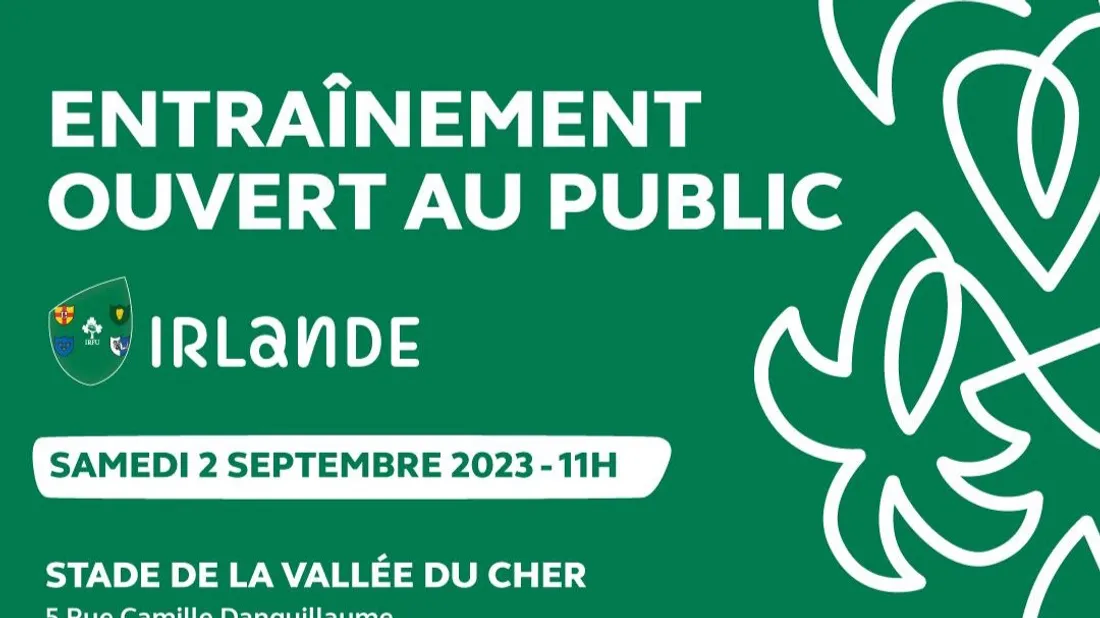 Coupe du monde de rugby 2023 : comment assister à l’entrainement de l’équipe d’Irlande à Tours 