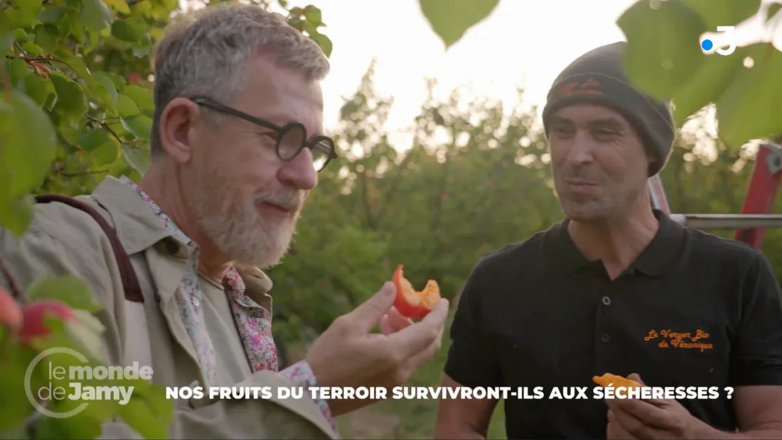 Jamy Gourmaud et Sébastien Pratx, arboriculteur