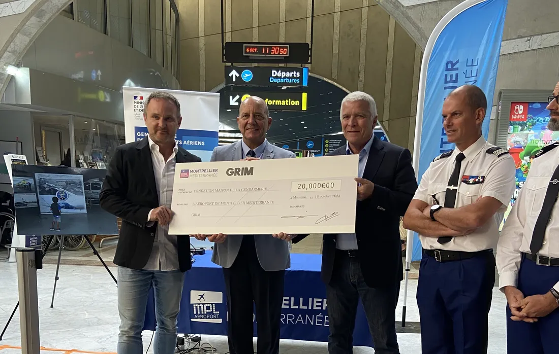 CHEQUE AEROPORT DE MONTPELLIER FONDATION DE LA GENDARMERIE