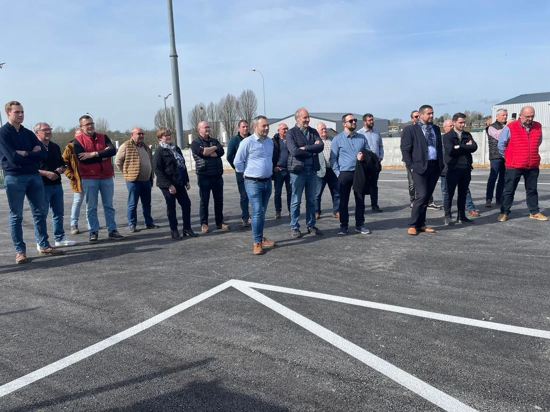 Elus et partenaires lors de l'inauguration mercredi matin