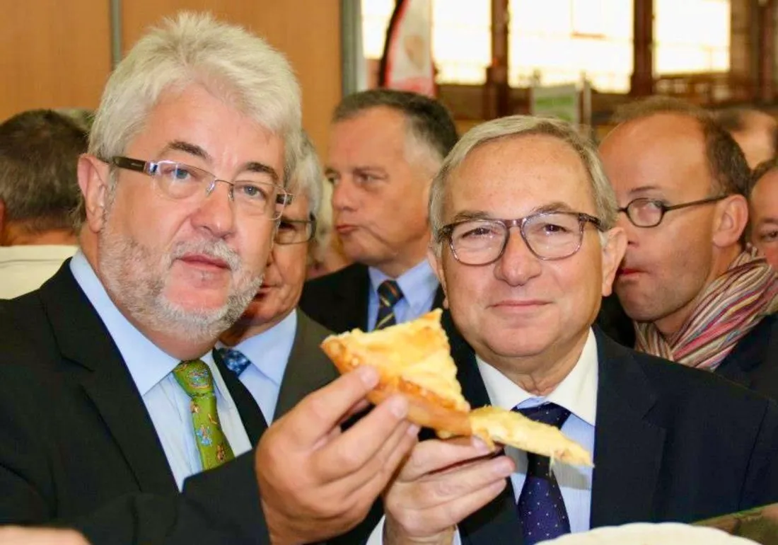 Claude Gewerc avec le maire d'Hirson, Jean-Jacques Thomas