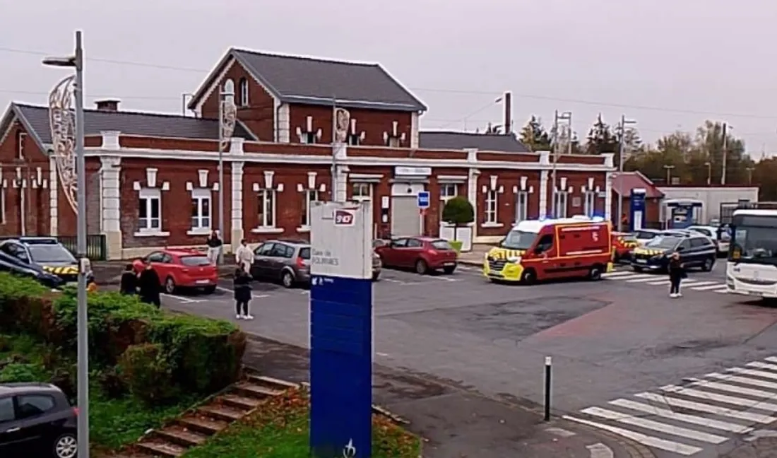 La gare de Fourmies, lors d'un précédent suicide 