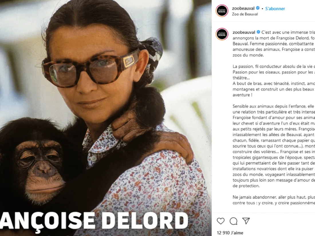 Françoise Delord, fondatrice du Zoo de Beauval, est décédée