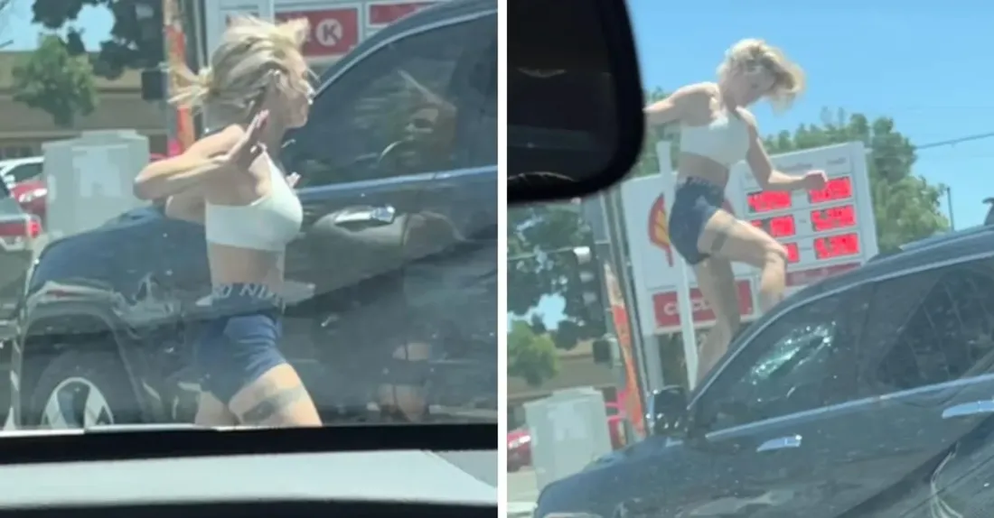 La vidéo choquante d'une femme détruisant un Jeep intrigue les internautes