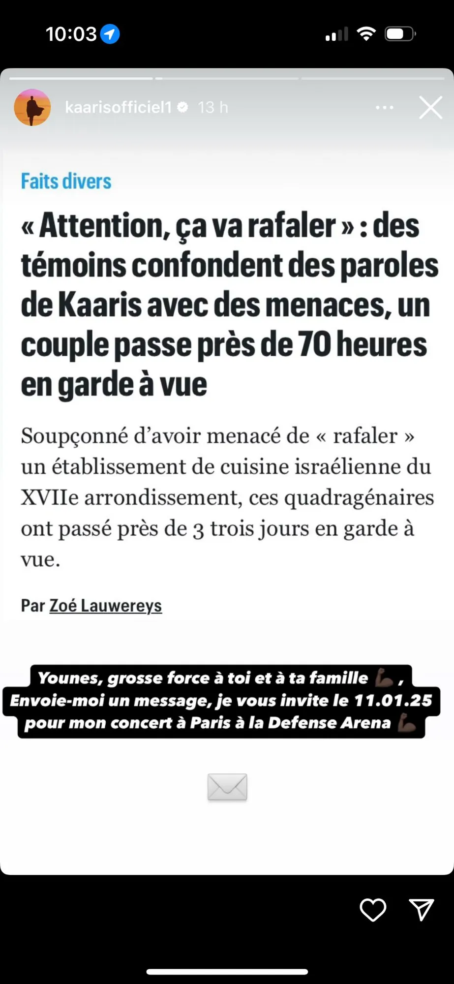 Kaaris tend la main à un couple injustement arrêté à cause de sa musique