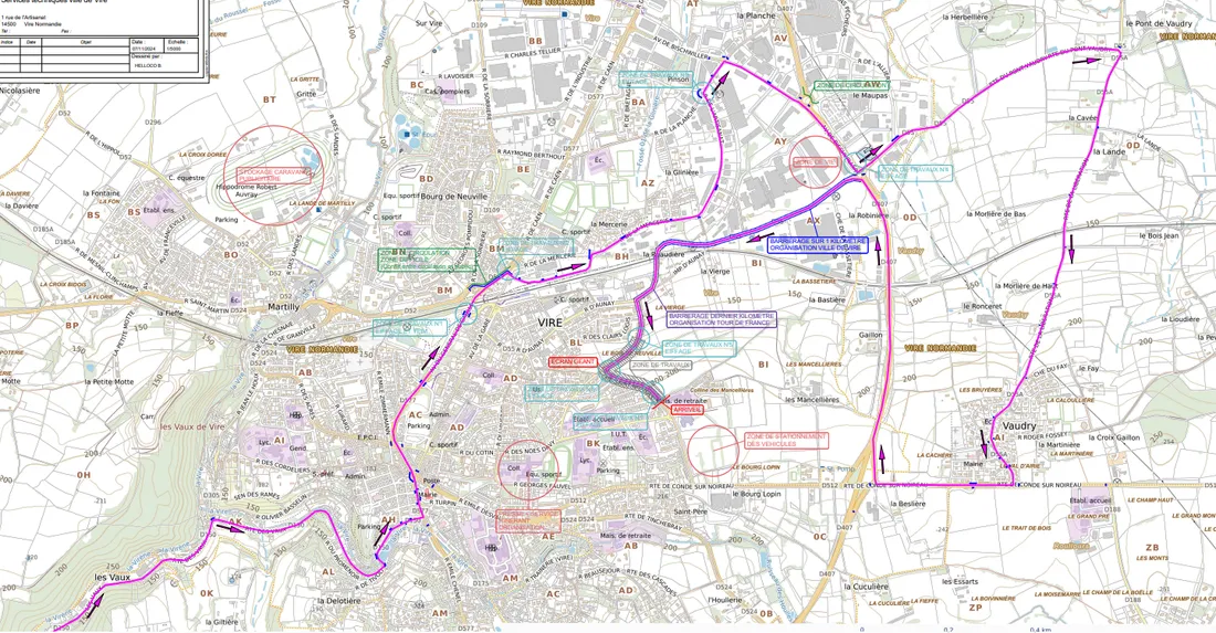 Le circuit final de Vire Normandie. 