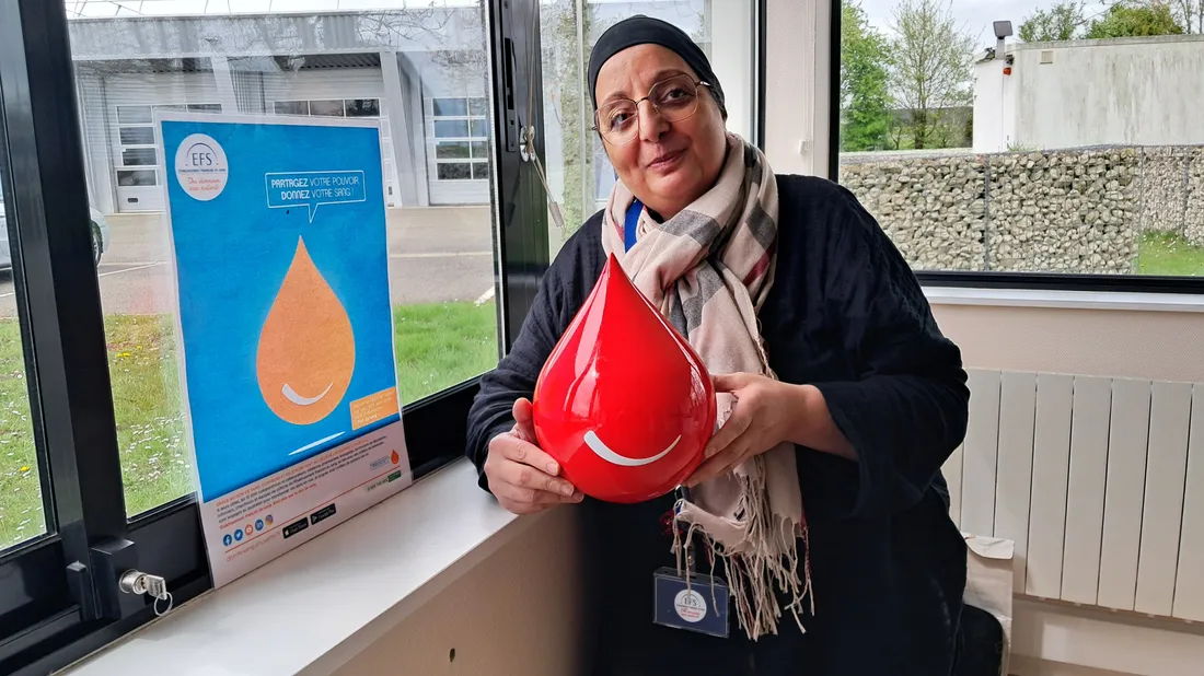 Bouchra Sadki, responsable des prélèvements pour l'EFS en Eure-et-Loir 