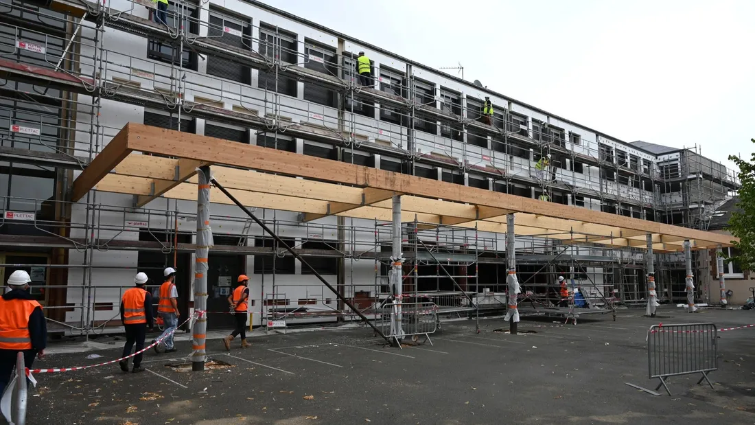 Travaux, Collège, Illiers-Combray, Façade