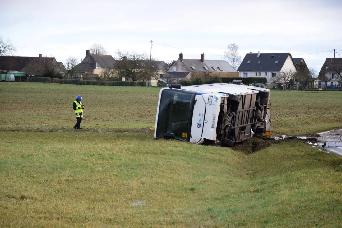 Accident de car, Faits divers, Châteaudun, 30 janvier 2025,