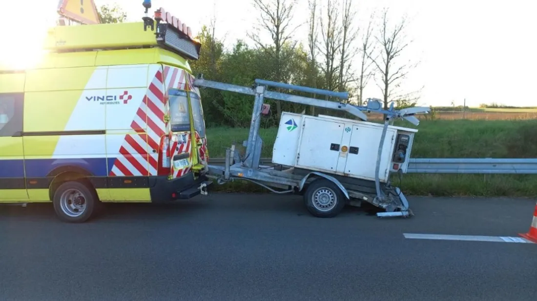 Accident sur l'autoroute A10, lundi 7 avril 2025 © Vinci Autoroutes