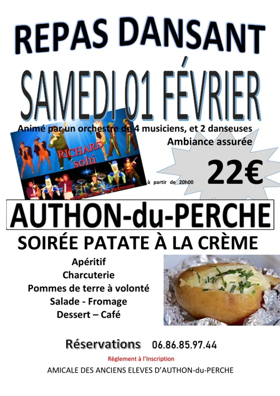 AUTHON-DU-PERCHE - Dîner dansant de l'Amicale des anciens élèves