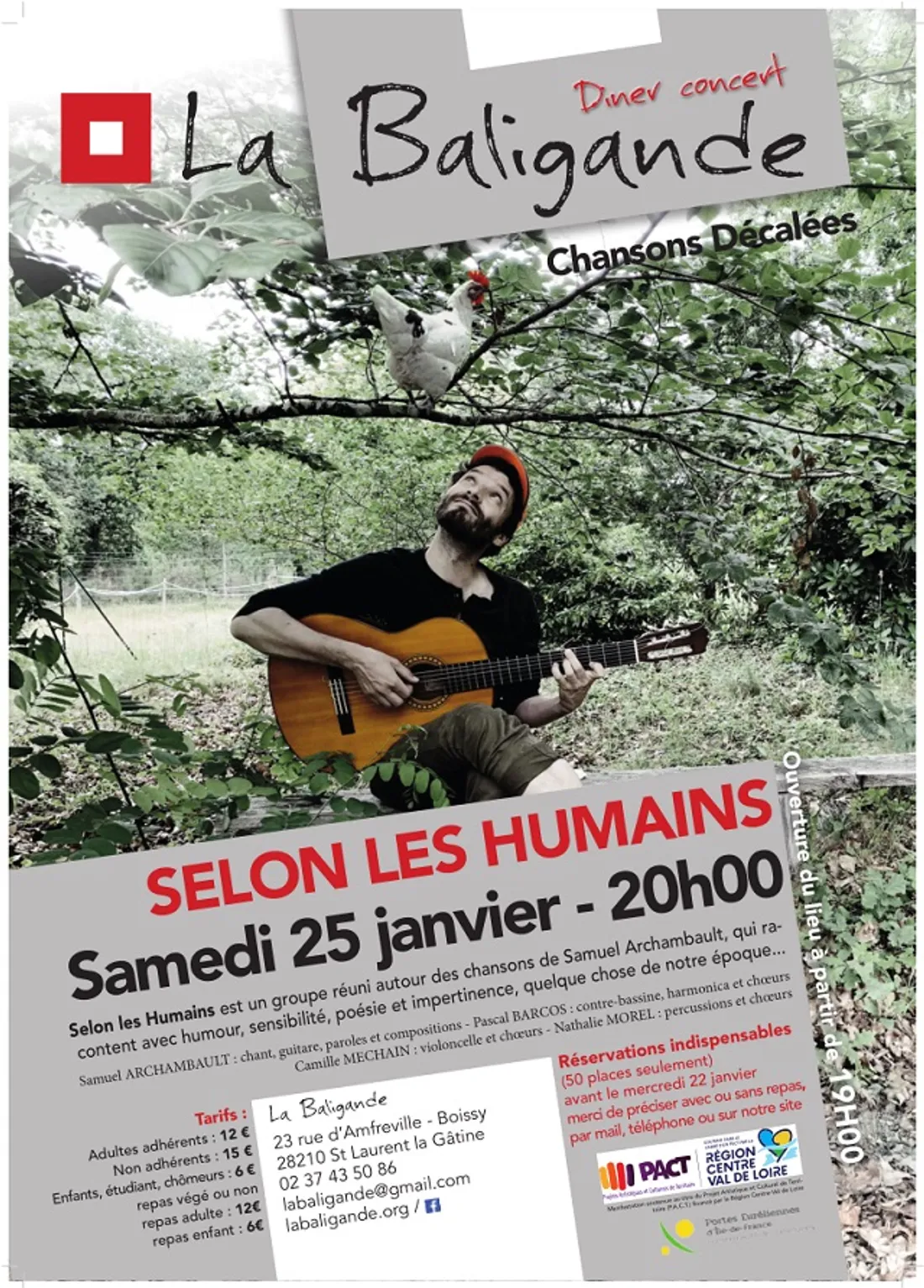 SAINT-LAURENT-LA-GÂTINE - Dîner concert : Selon les humains