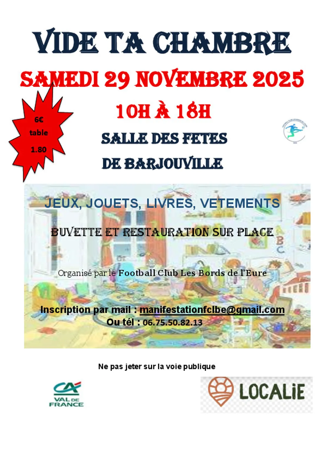 BARJOUVILLE - Vide ta chambre
