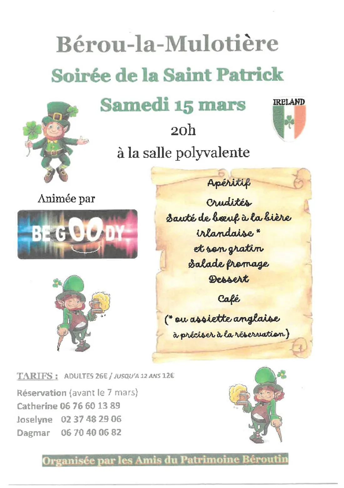 BÉROU-LA-MULOTIÈRE - Soirée de la Saint Patrick