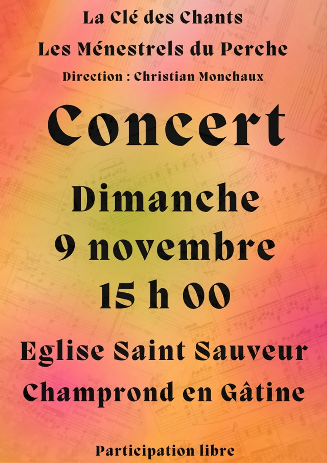 CHAMPROND-EN-GÂTINE – Concert : La Clé des chants