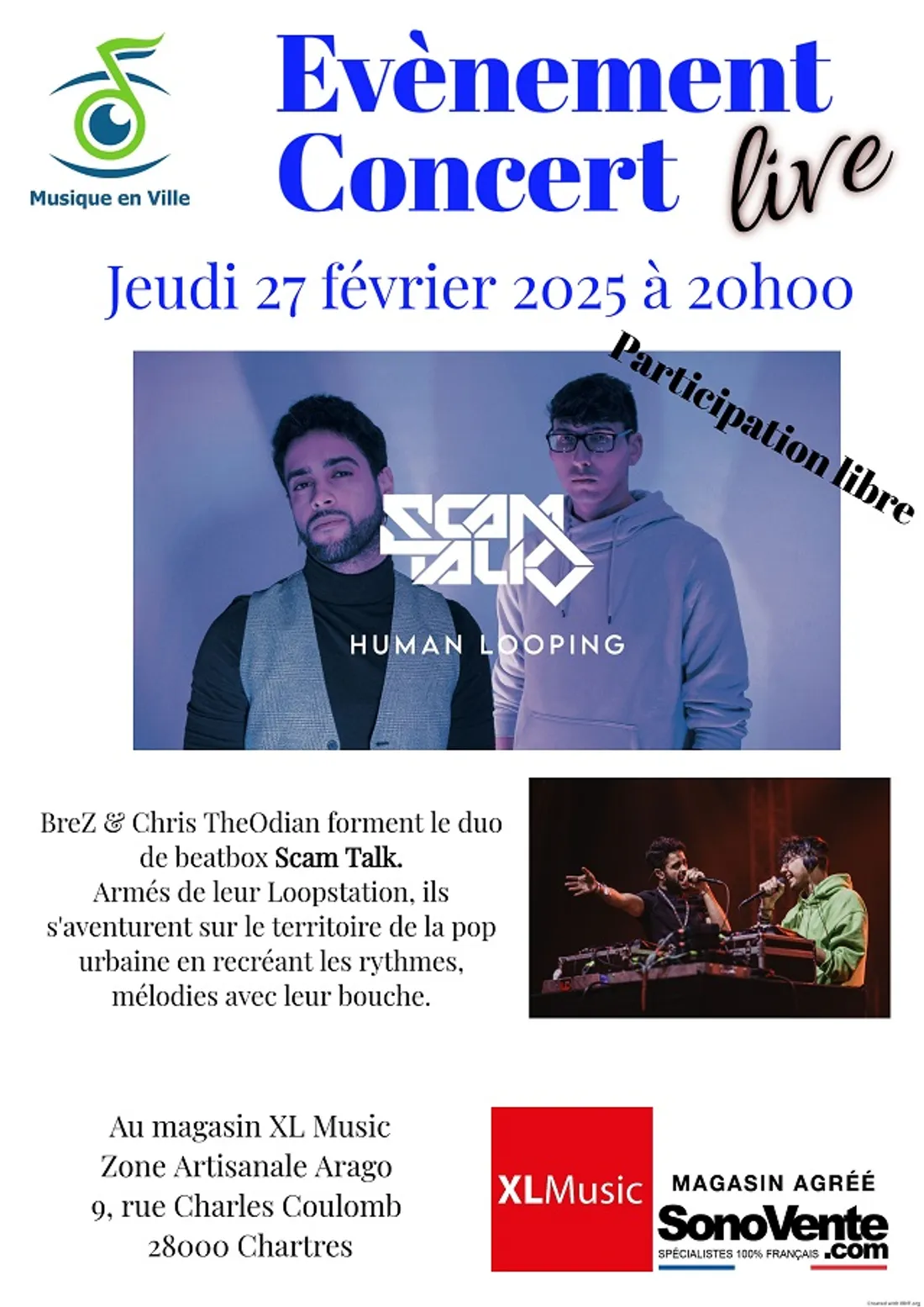 CHARTRES - Concert : Scam Talk