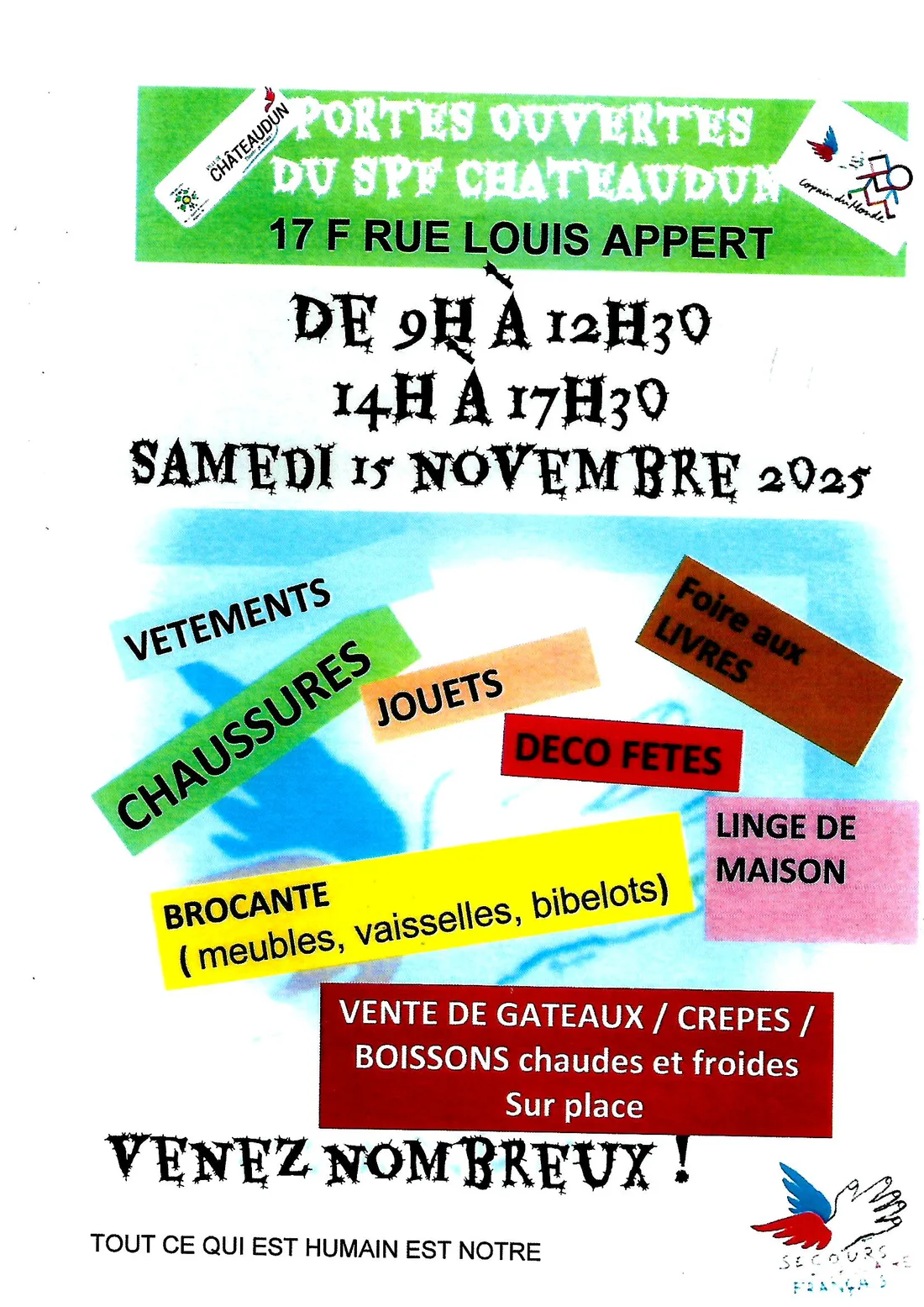 CHÂTEAUDUN - Portes ouvertes Brad'tout du comité de Châteaudun du Secours Populaire