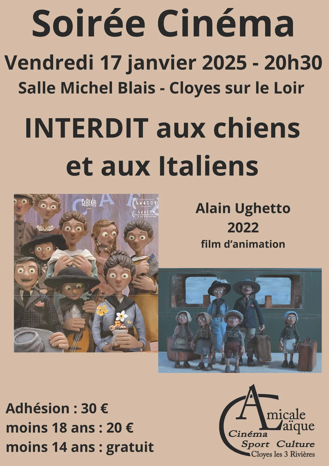 CLOYES-SUR-LE-LOIR - Cinéma : Interdit aux chiens et aux Italiens