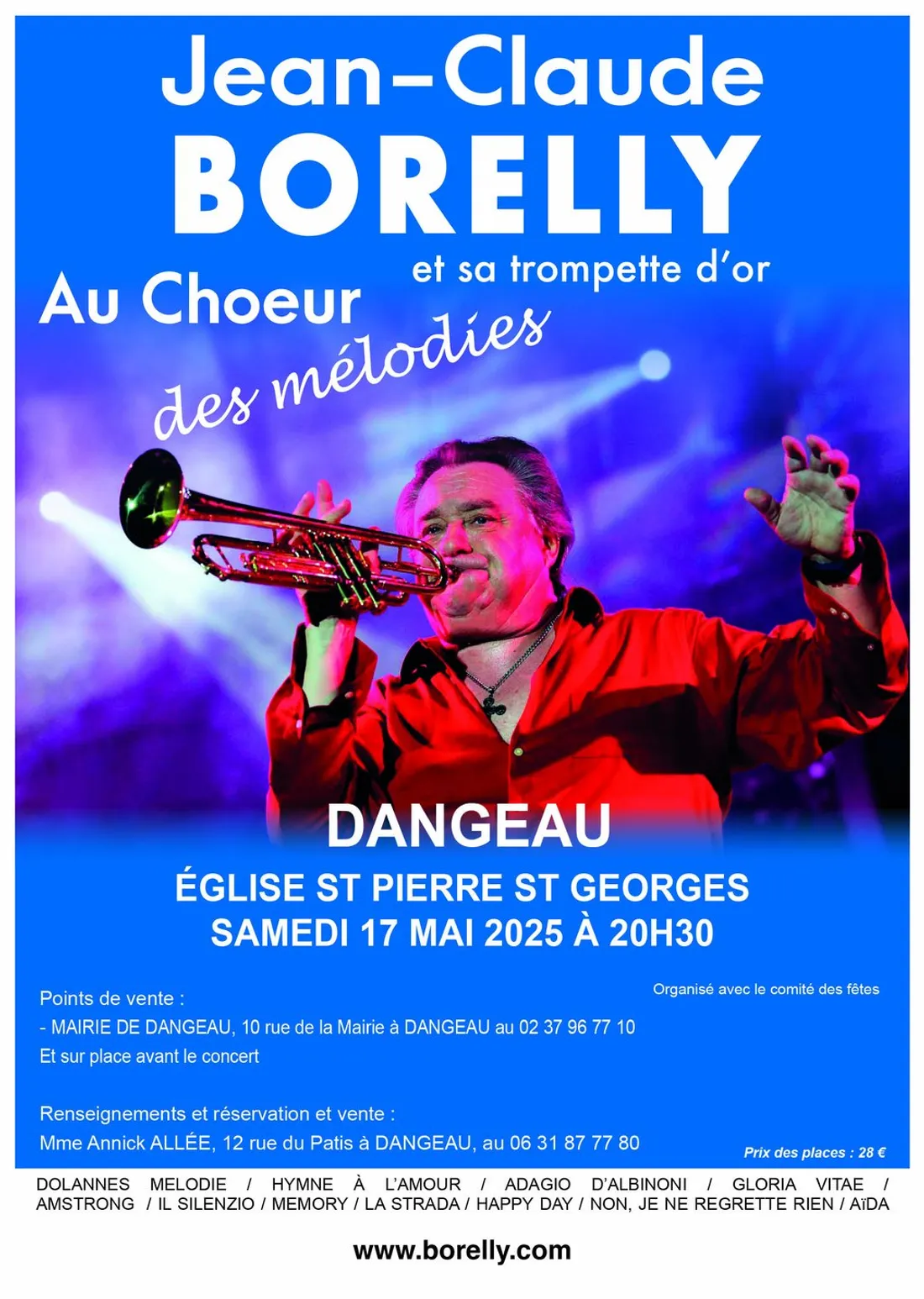 DANGEAU - Concert : Jean-Claude Borelly et sa trompette d'or