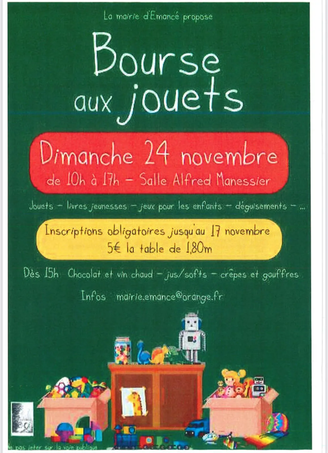 ÉMANCÉ (78) - Bourse aux jouets