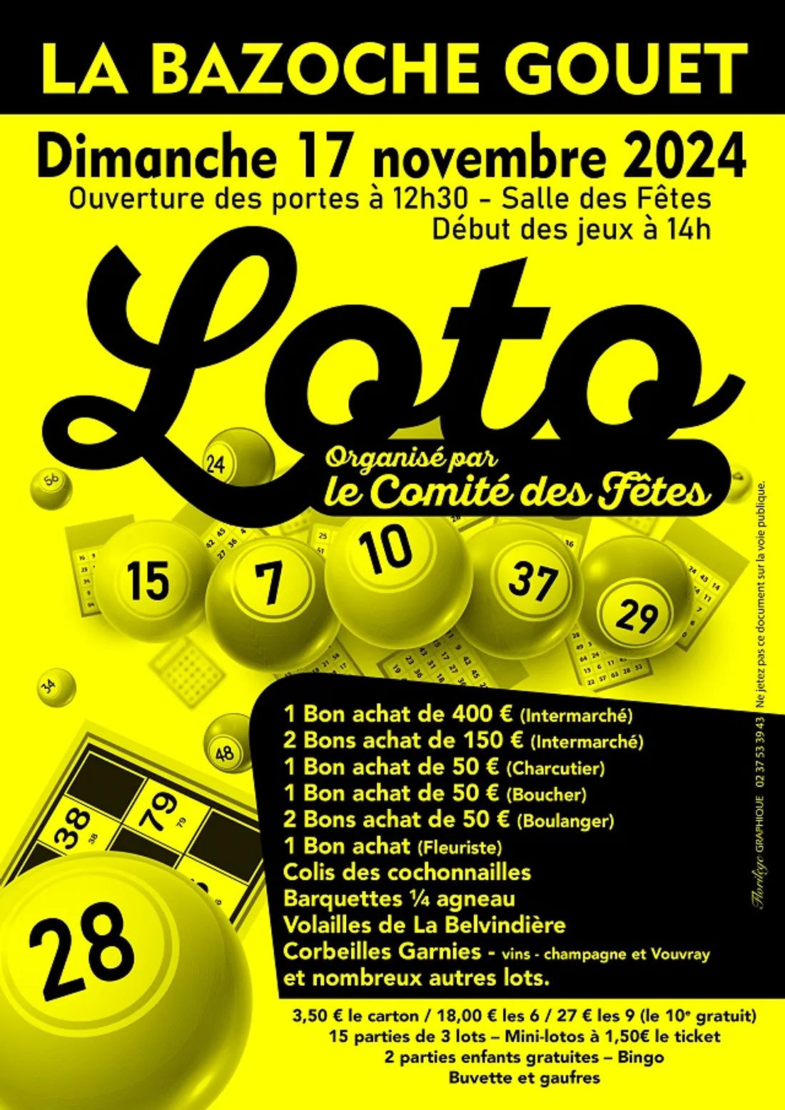 LA BAZOCHE-GOUËT - Loto du comité des fêtes