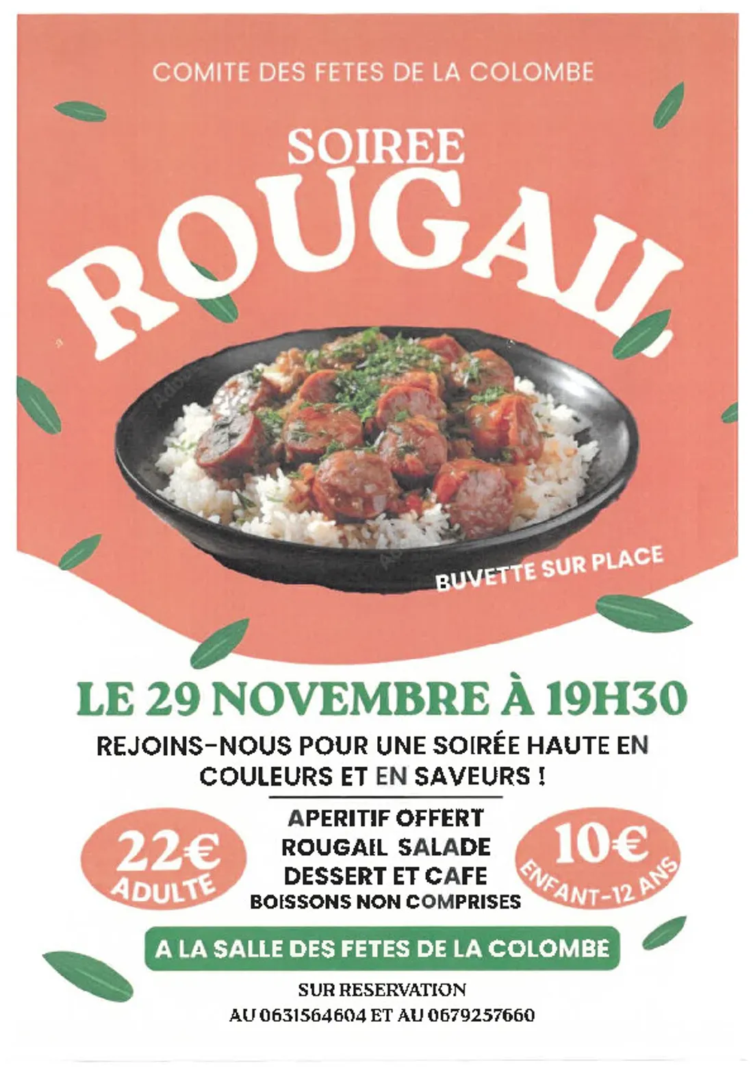 LA COLOMBE (41) - Soirée Rougail du comité des fêtes