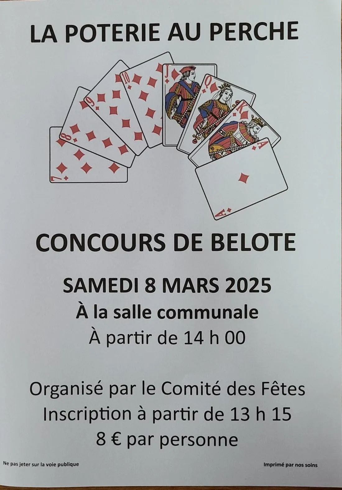 LA POTERIE-AU-PERCHE (61) - Concours de belote