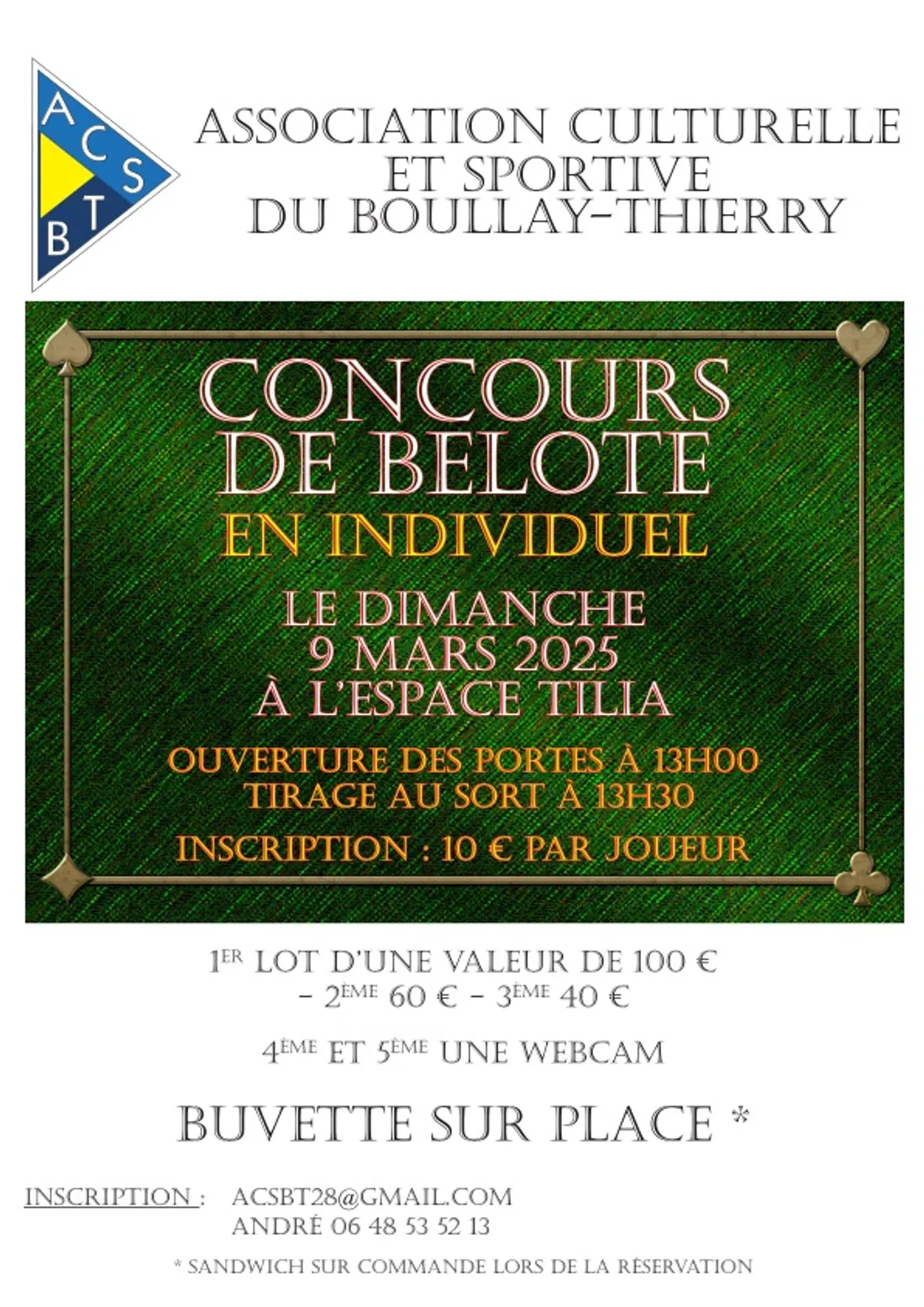 LE BOULLAY-THIERRY - Concours de belote