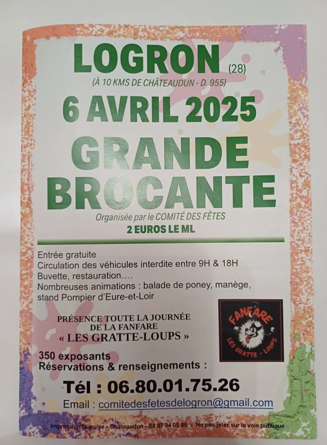 LOGRON - Grande brocante du comité des fêtes