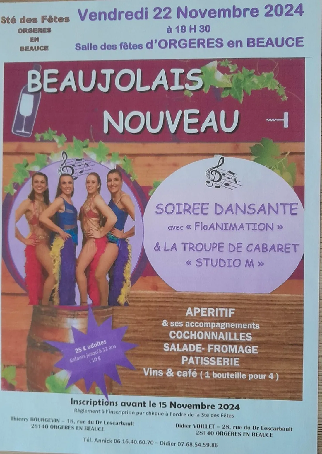 ORGÈRES-EN-BEAUCE - Soirée Beaujolais nouveau