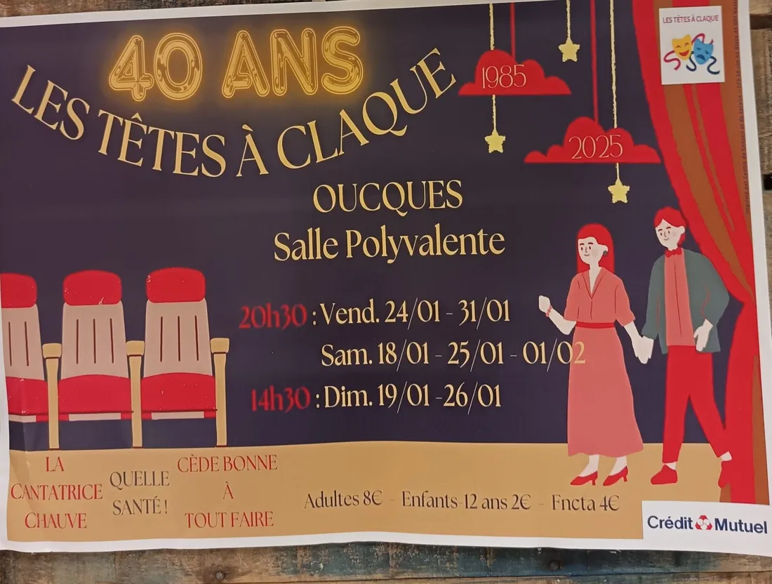 OUCQUES (41) - Théâtre : La Cantatrice chauve / Quelle Santé ! / Cède bonne à tout faire